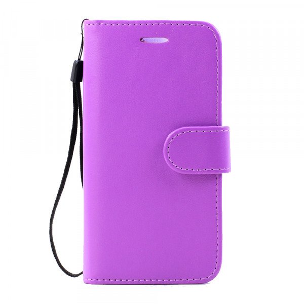 Wholesale iPhone SE (2020) / 8 / 7 Folio Flip Leather Wallet Case with Strap (Purple)